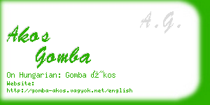 akos gomba business card